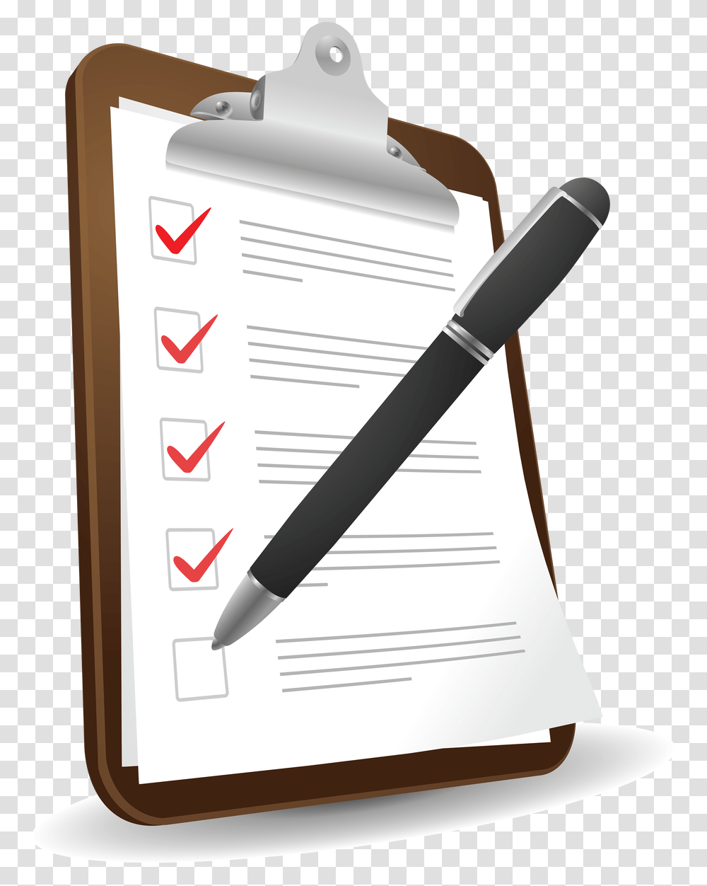 Checklist Background Clipboard With Checklist, Pen, Page, Diary Transparent Png