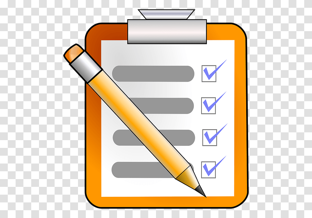 Checklist, Hammer, Tool, Pencil Transparent Png