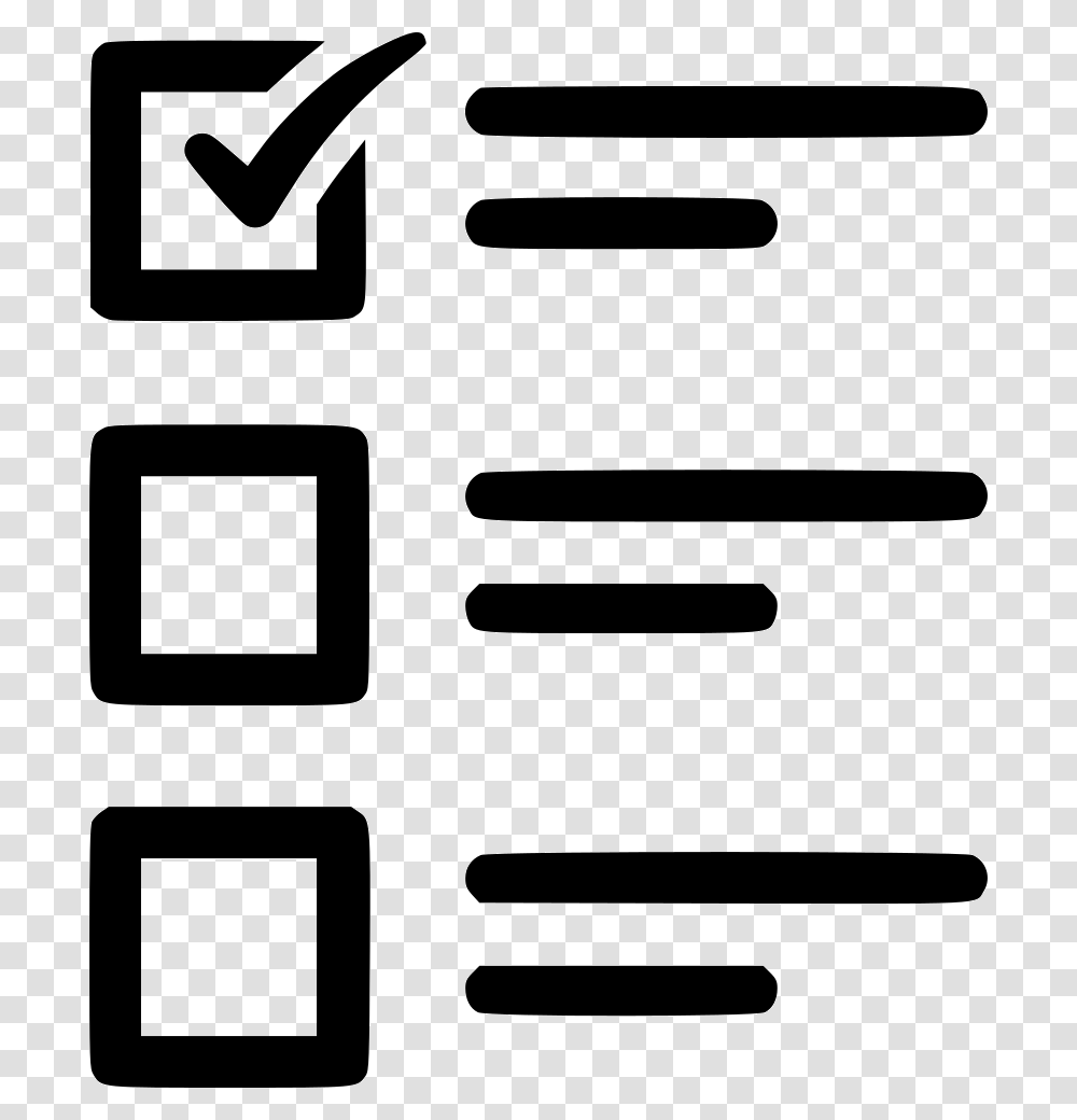 Checklist Symbol Todolist, Stencil, Number Transparent Png