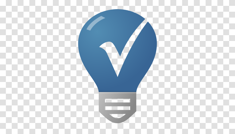 Checkmark Bulb Tips, Icon, Light, Lightbulb Transparent Png