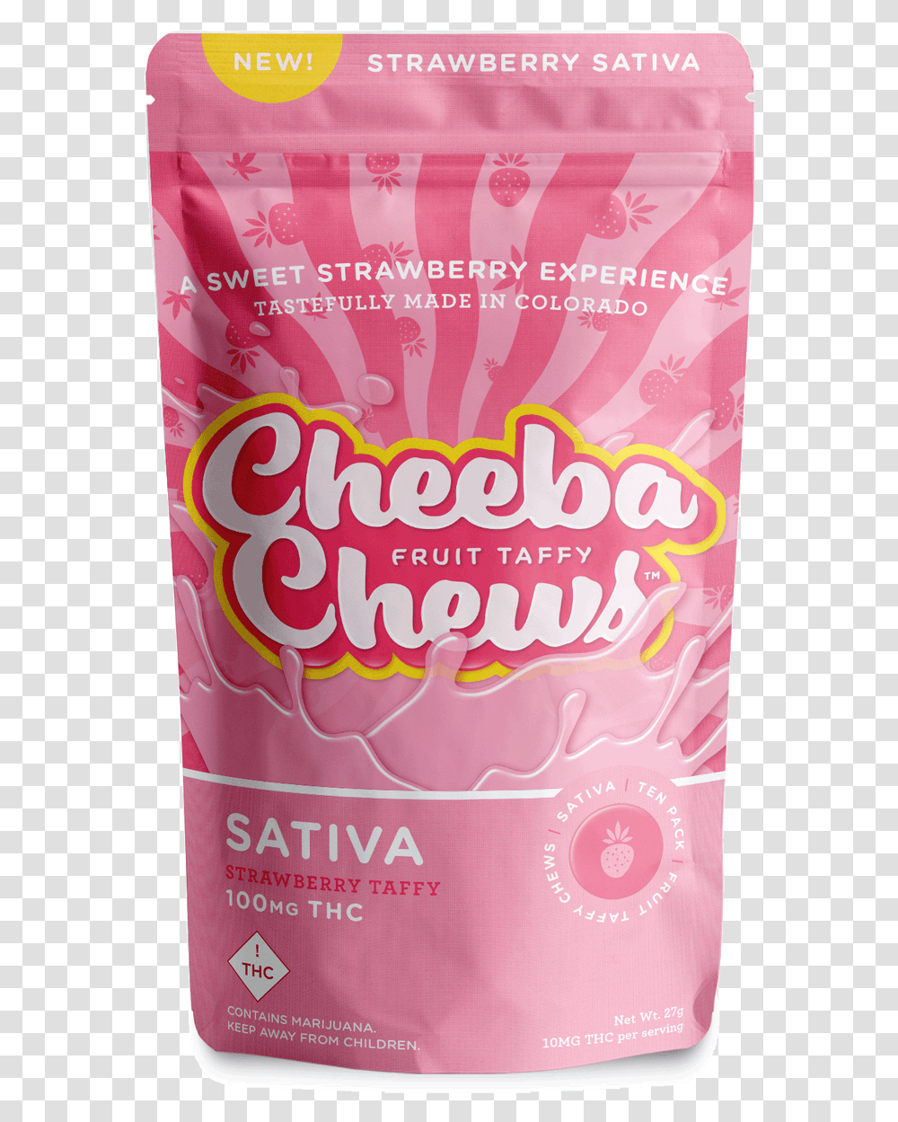 Cheeba Chews Sativa Strawberry Taffy, Food, Sweets, Confectionery Transparent Png