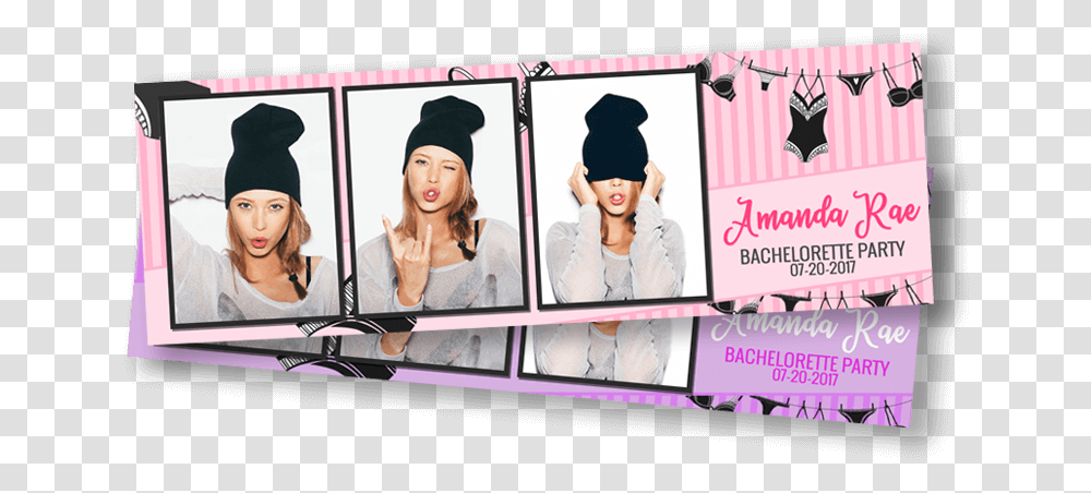 Cheeky Hens Party Place Card, Person, Advertisement, Collage Transparent Png