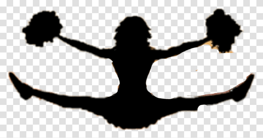 Cheer Blanco Y Negro Cheerleader Silhouette Vector, Person, Human, Dance, Ballet Transparent Png
