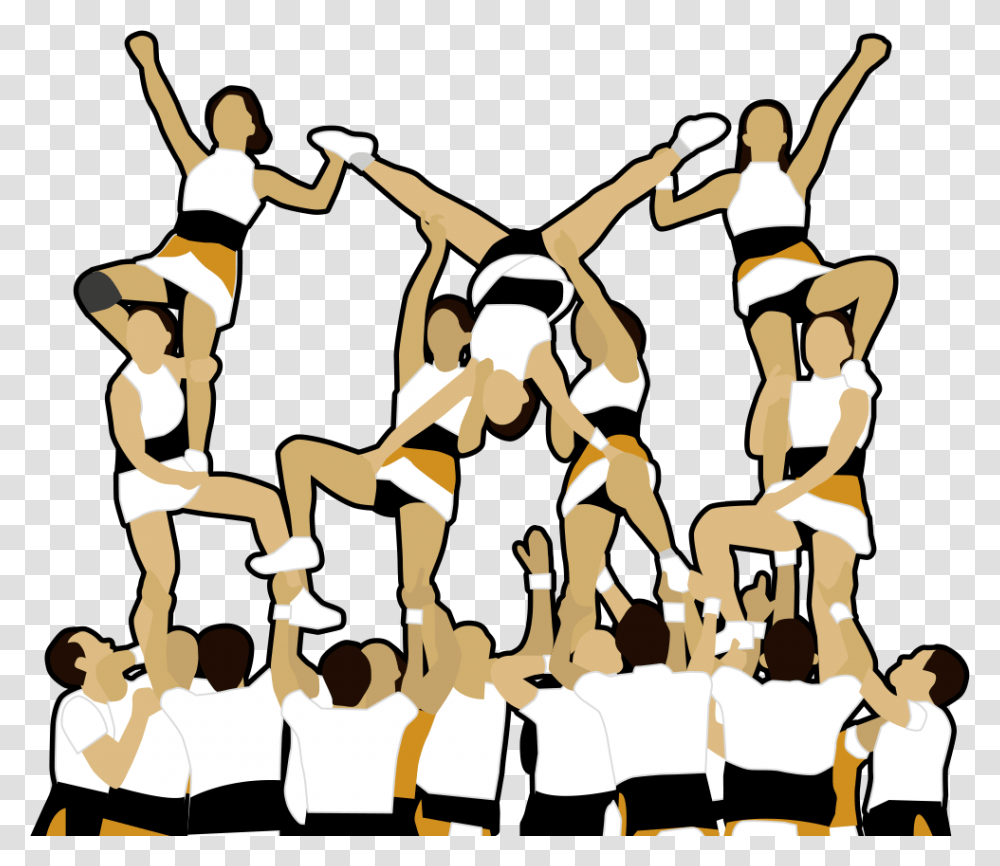 Cheer Dance Clipart Cheerdance Clipart, Person, Human, Acrobatic, Poster Transparent Png