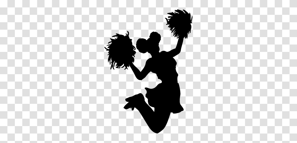 Cheer Leader Clipart Clip Art Images, Silhouette, Person, Human, Kneeling Transparent Png