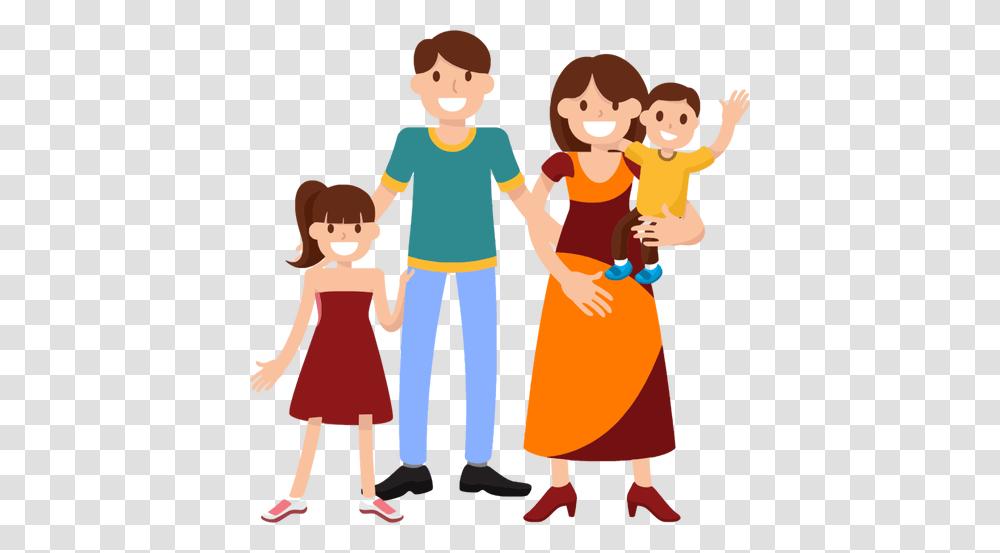 Cheerful Family Saying Goodbye, People, Person, Human Transparent Png
