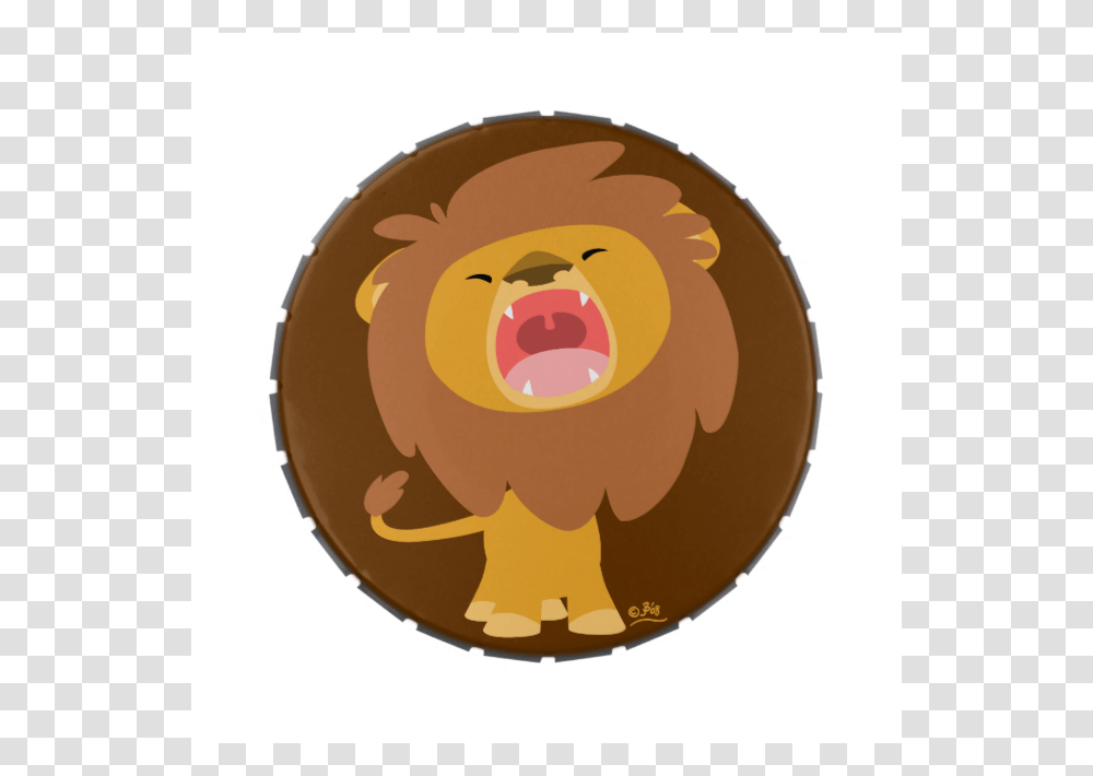 Cheerful Madness Cute Roaring Cartoon Lion Merch Collection, Armor, Logo, Animal Transparent Png