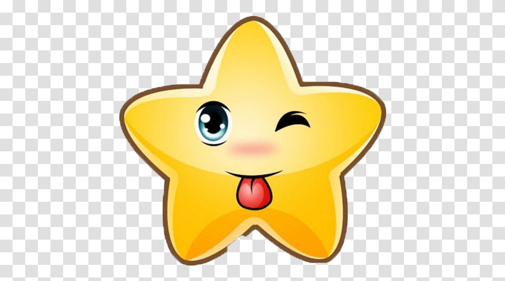 Cheerful Smiley Cute Cartoon Stars, Animal, Fish, Mammal, Pet Transparent Png