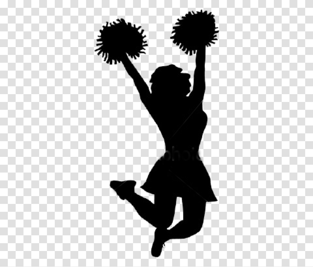 Cheering Clipart Background Cheerleader, Hand, Person, Human, Silhouette Transparent Png