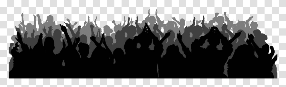 Cheering Crowd Gif Download Crowd Cheering Gif, Audience, Silhouette, Party, Concert Transparent Png