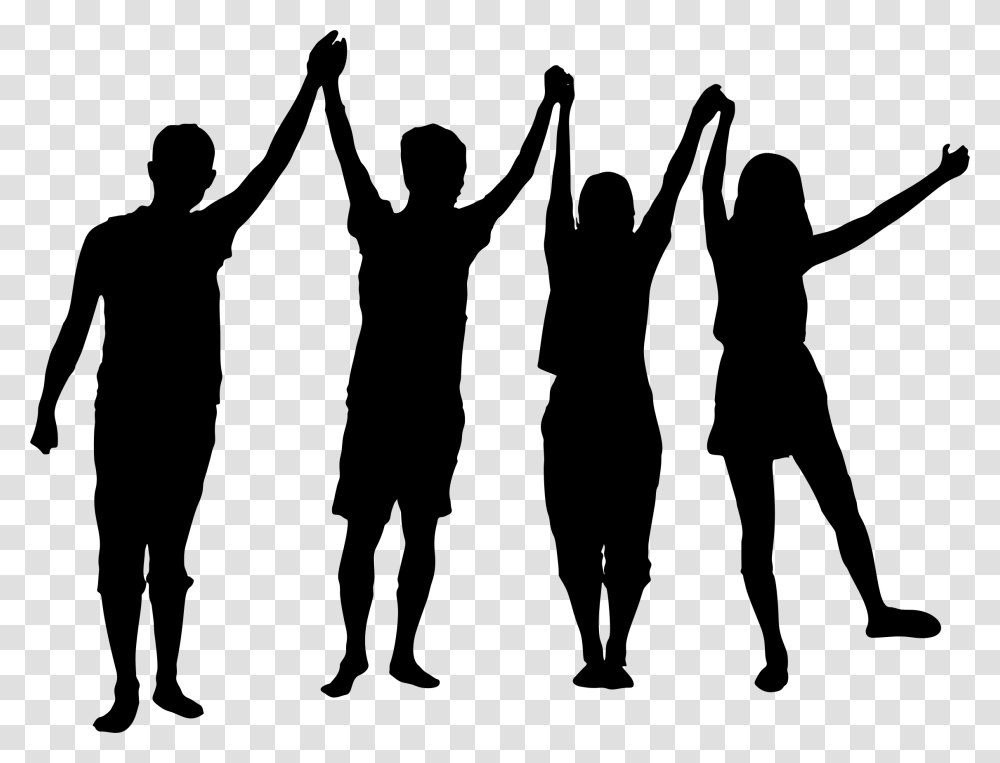 Cheering People Clip Art Four People Clipart, Gray, World Of Warcraft Transparent Png