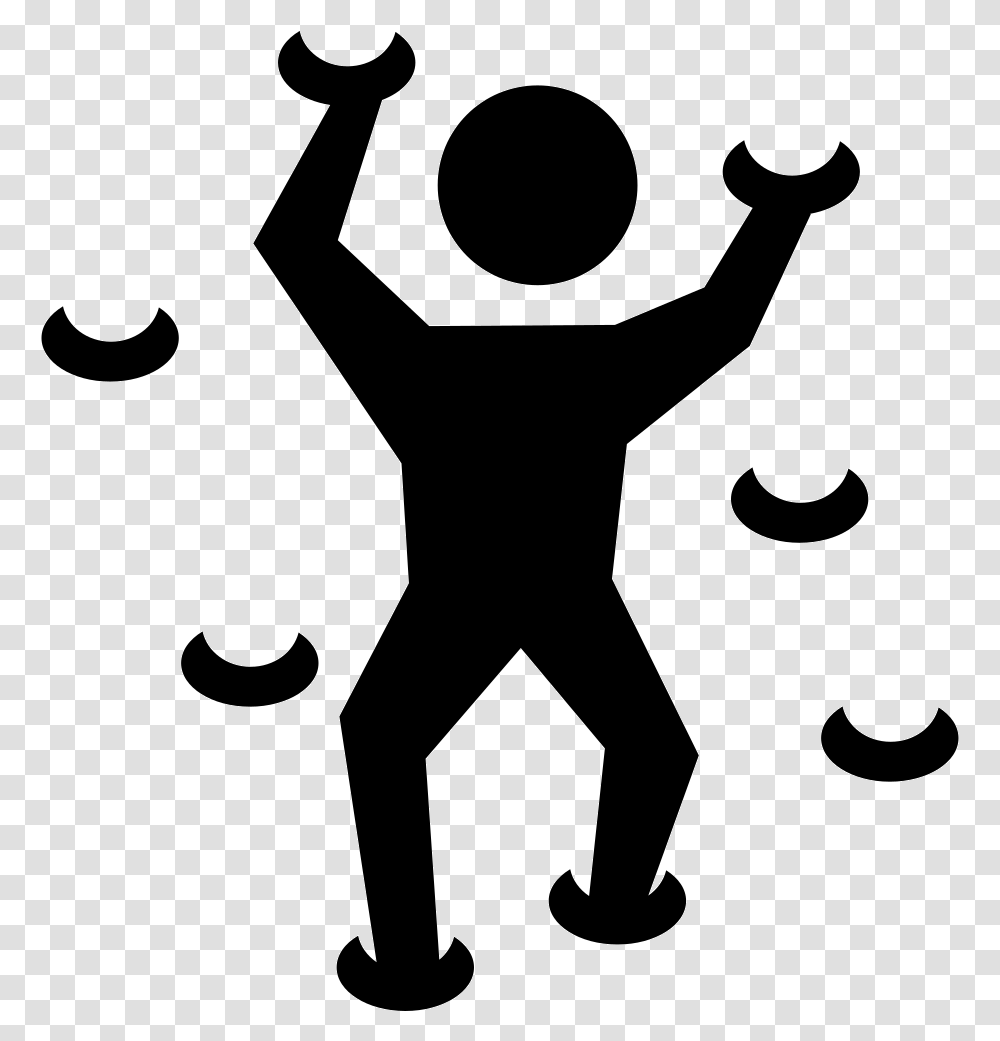 Cheering, Stencil, Person, Silhouette Transparent Png