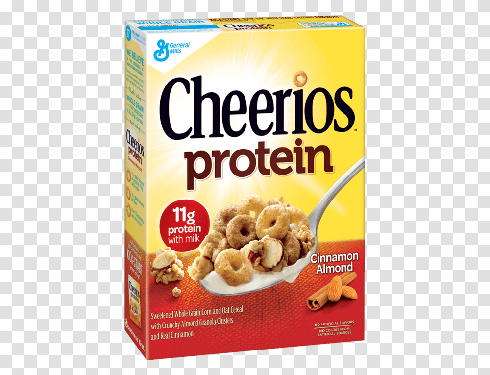 Cheerios Protein Cinnamon Almond Cereal, Food, Snack, Breakfast, Fried Chicken Transparent Png