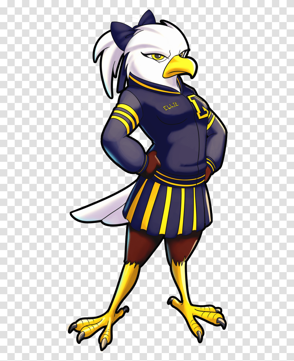 Cheerleader Clipart Eagle Liberty North High School Mascot, Costume, Person, People Transparent Png