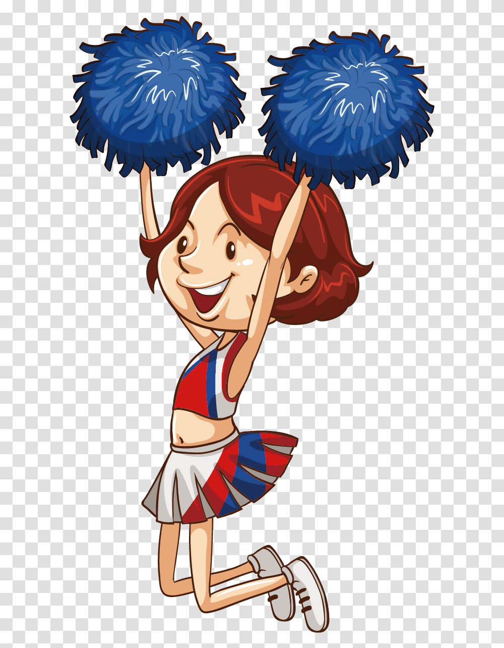 Cheerleader Clipart Split Illustration, Person, Human Transparent Png