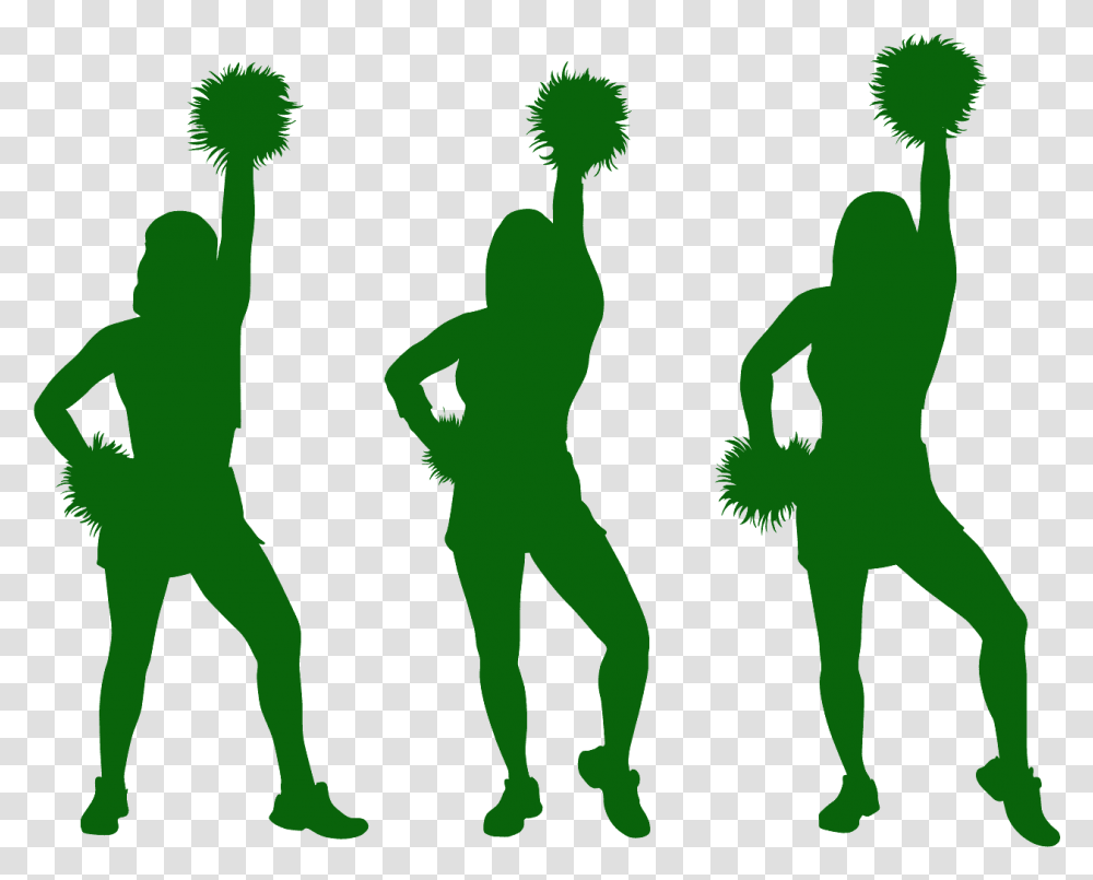 Cheerleader Green Silhouette, Dance Pose, Leisure Activities, Person Transparent Png