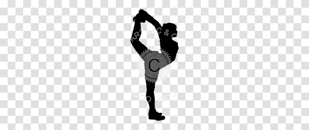 Cheerleader Holding Up Leg Silhouette, Animal, Bird, Vulture, Mammal Transparent Png