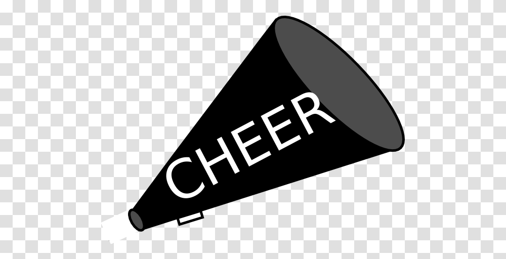 Cheerleader Megaphone Image Black And White Cheerleading Clipart, Text, Hammer, Tool, Symbol Transparent Png