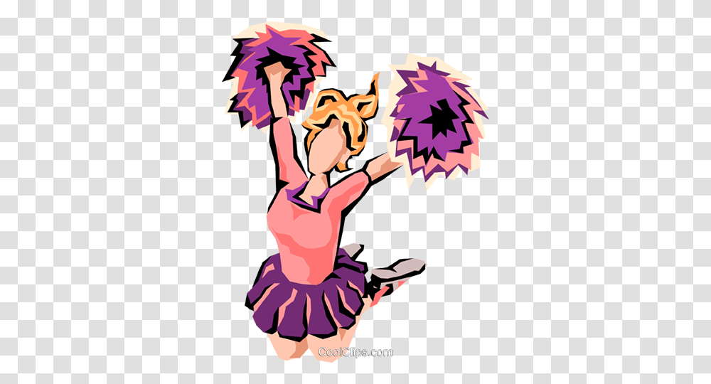 Cheerleader Royalty Free Vector Clip Art Illustration, Poster, Advertisement, Toy, Dance Transparent Png