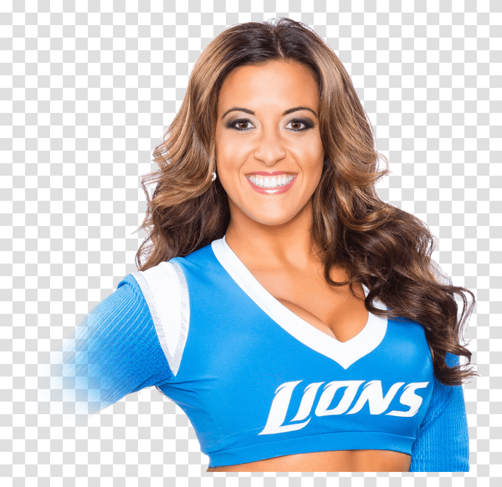 Cheerleaders Squad Mobile Mary Detroit Lions Cheerleaders, Clothing, Female, Person, Woman Transparent Png