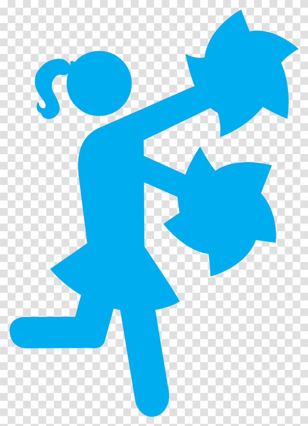 Cheerleaders Will Learn A Clipart Cheer Girl Dance Icon, Sign, Recycling Symbol, Cross Transparent Png