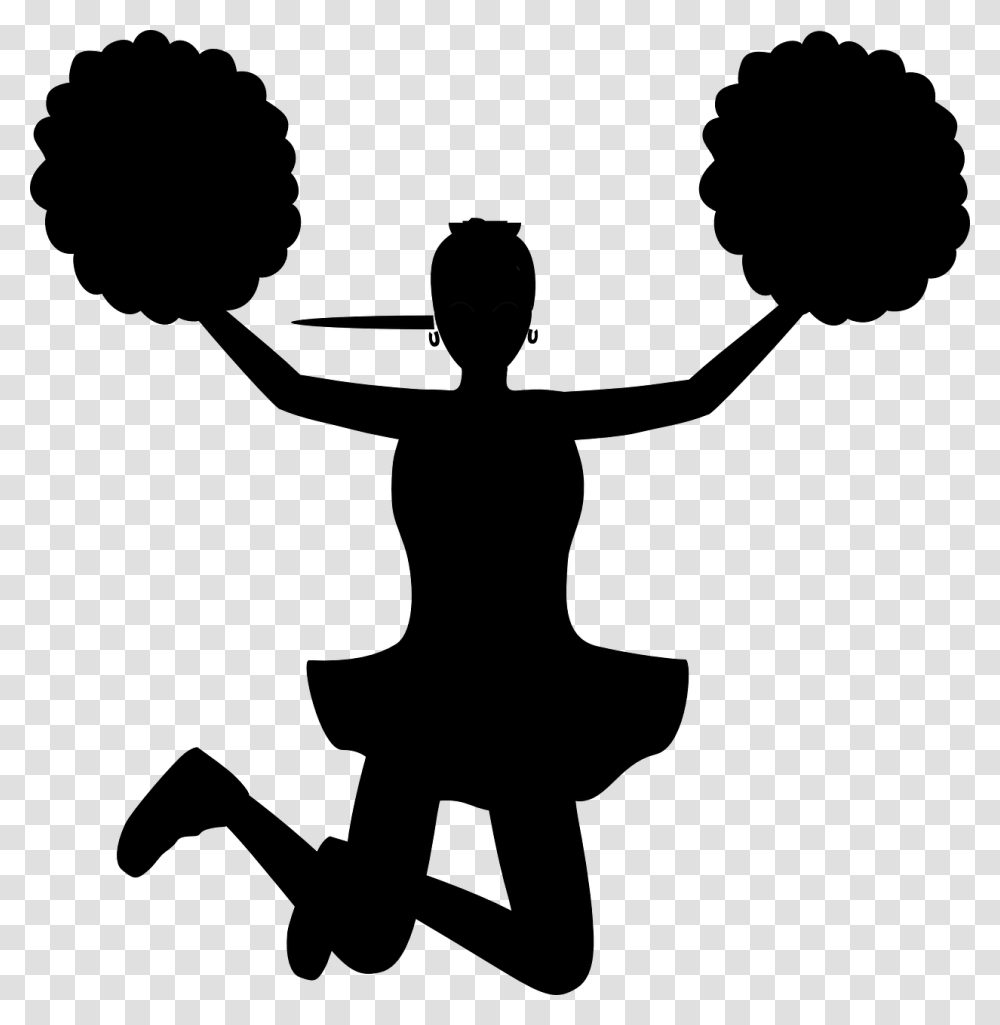 Cheerleading Pom Pom Clip Art Cheerleader Clipart Silhouette, Nature, Outdoors, Outer Space, Astronomy Transparent Png