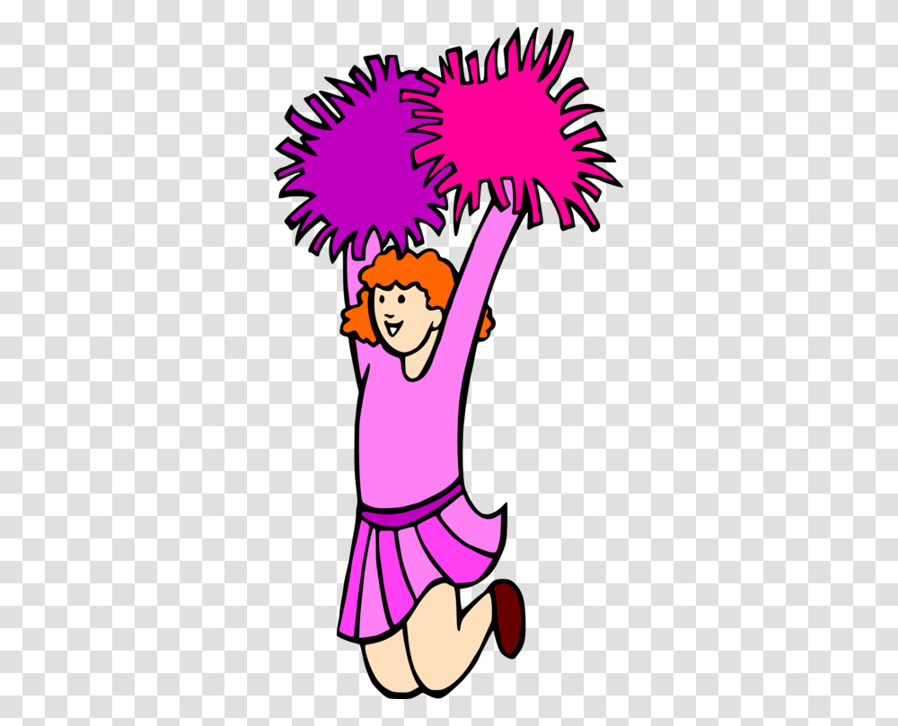 Cheerleading Pom Pom Joke Woman Megaphone, Purple, Poster Transparent Png