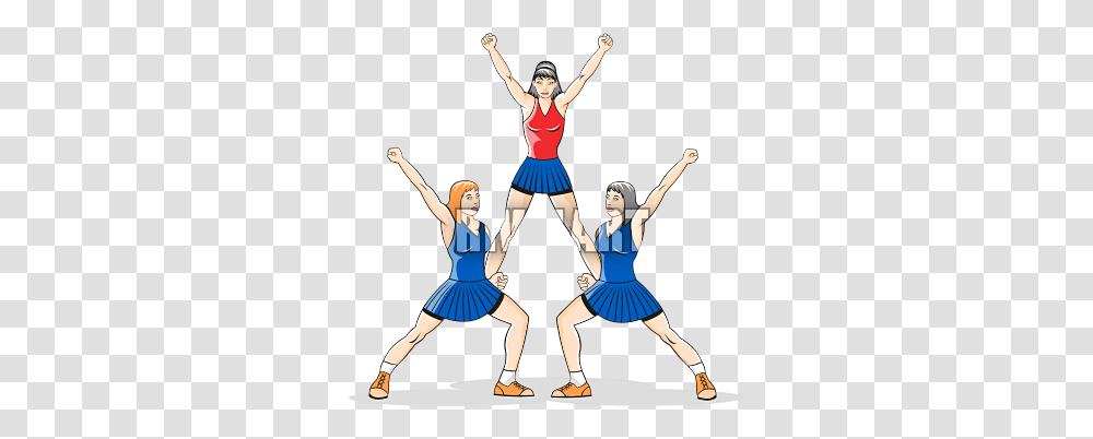 Cheerleading Stunt Free Clipart, Person, Human, Dance Pose, Leisure Activities Transparent Png