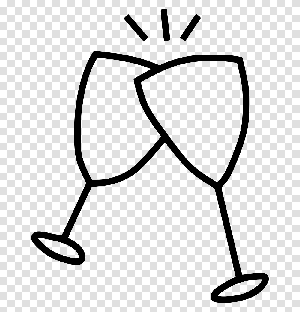 Cheers Drink Wine Glass Party Celebrate Icon Free Download, Apparel, Stencil, Shirt Transparent Png