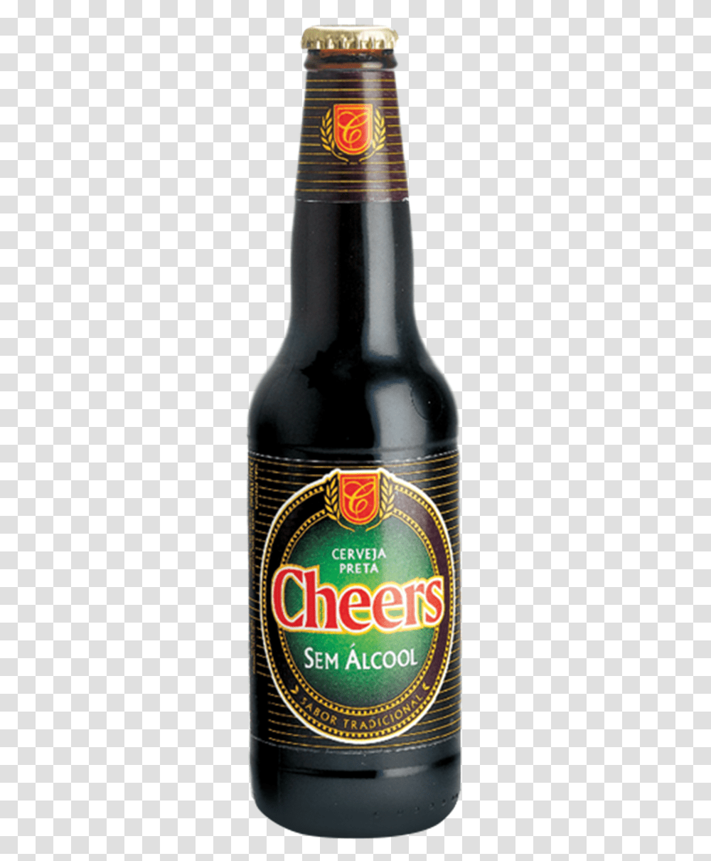 Cheers Preta Glass Bottle, Beer, Alcohol, Beverage, Drink Transparent Png
