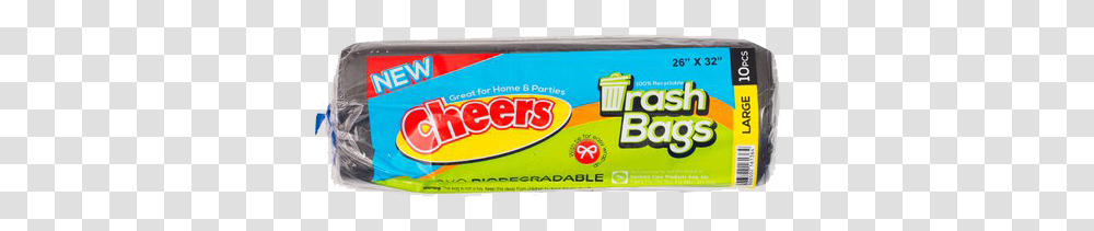 Cheers Trash Bag Large, Toothpaste, Gum, Food, Plastic Wrap Transparent Png