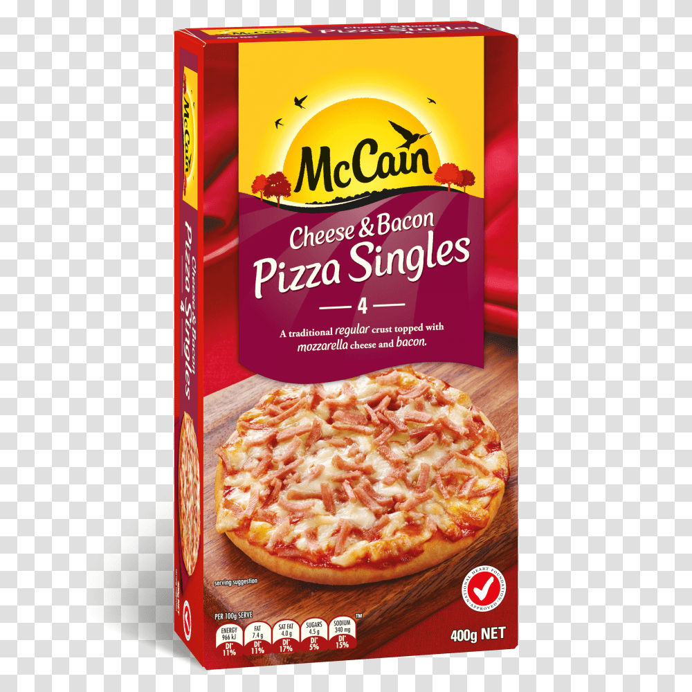 Cheese Bacon Pizza Singles Transparent Png