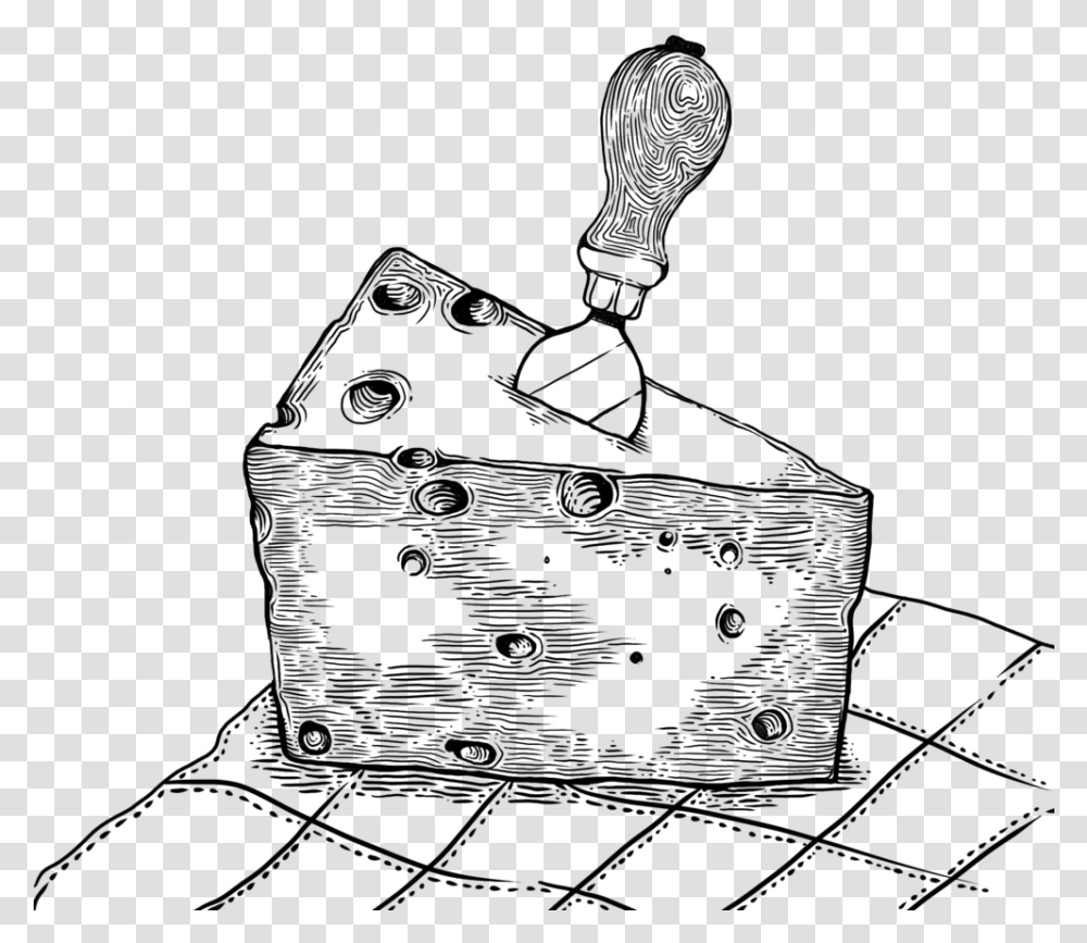 Cheese Cheese Pen And Ink Drawing, Tool, Crystal, Triangle, Trowel Transparent Png