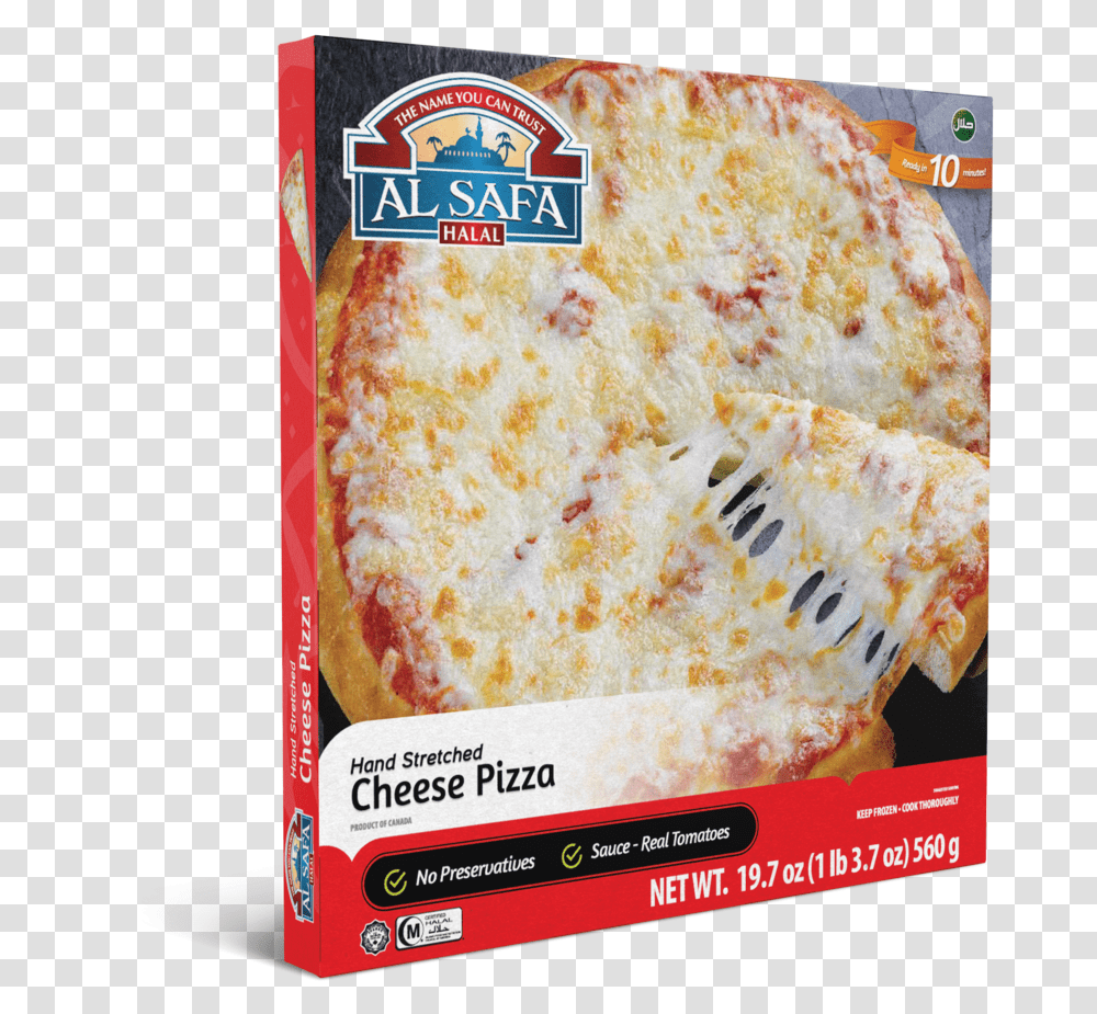 Cheese Pizza Al Safa Halal Pizza, Food, Paper, Advertisement Transparent Png
