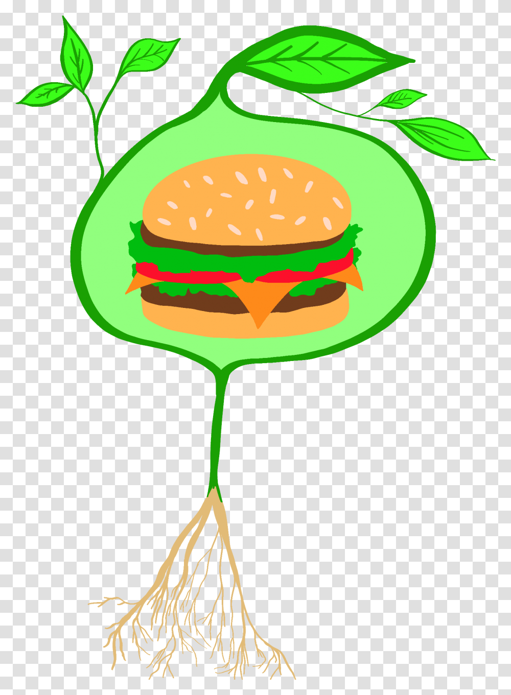 Cheeseburger, Plant, Food, Root Transparent Png
