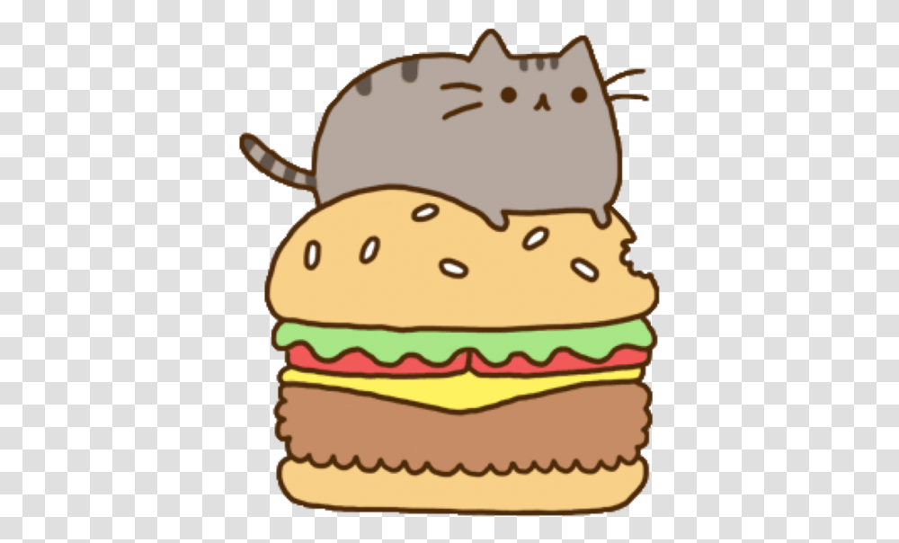 Cheeseburger Pusheen Hamburger Sandwich Free Download Pusheen Cat Gif, Birthday Cake, Dessert, Food Transparent Png
