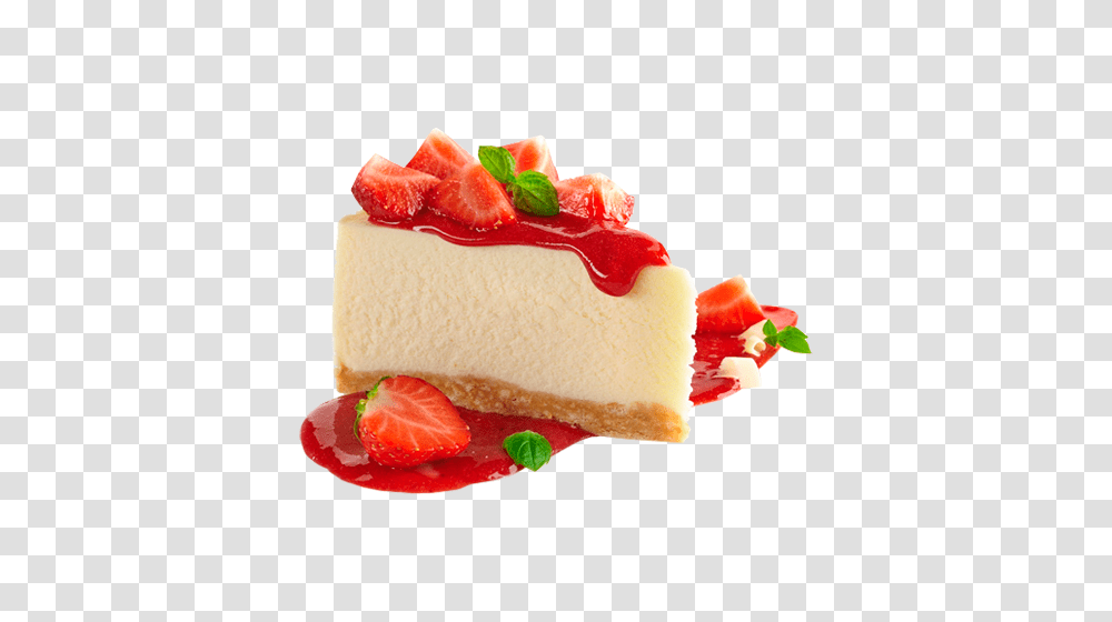 Cheesecake, Strawberry, Fruit, Plant, Food Transparent Png