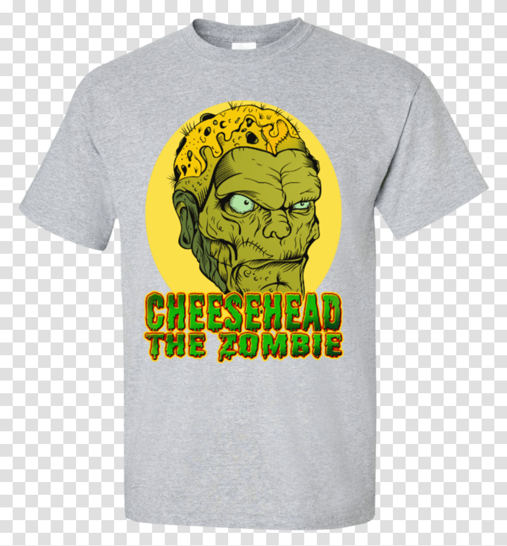 Cheesehead The Zombie Active Shirt, Apparel, T-Shirt, Sleeve Transparent Png