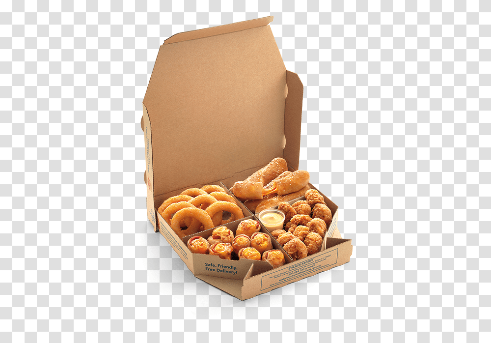 Cheesy Foursome Dominos, Bread, Food, Box, Cracker Transparent Png