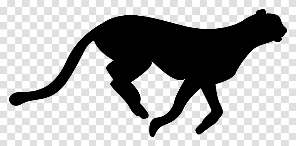 Cheetah Feline Silhouette Icon Free Download, Stencil, Wildlife, Animal, Dog Transparent Png