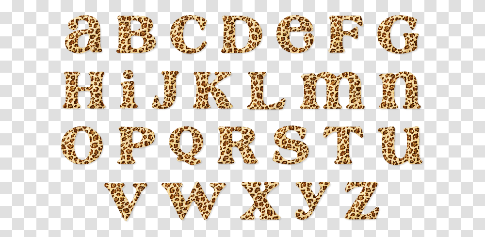 Cheetah Print Font Leopard Letters Background, Alphabet, Rug, Number Transparent Png