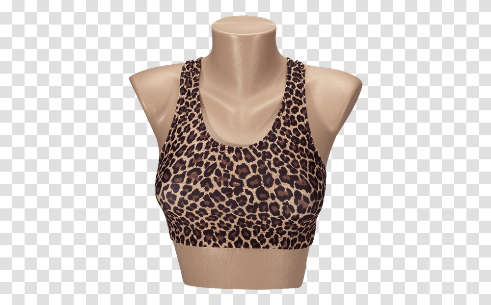 Cheetah Print Sports Bra Leopard Print, Apparel, Blouse, Tank Top Transparent Png