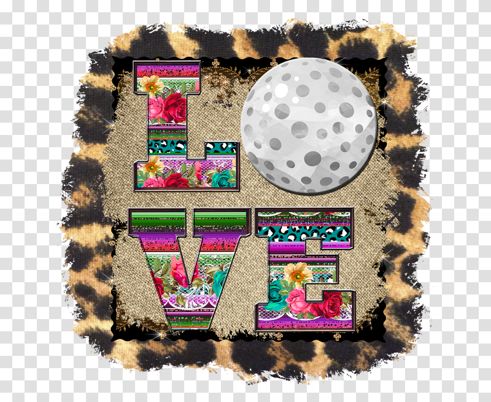 Cheetah Print Sports Love Patchwork, Rug, Golf Ball, Poster, Advertisement Transparent Png