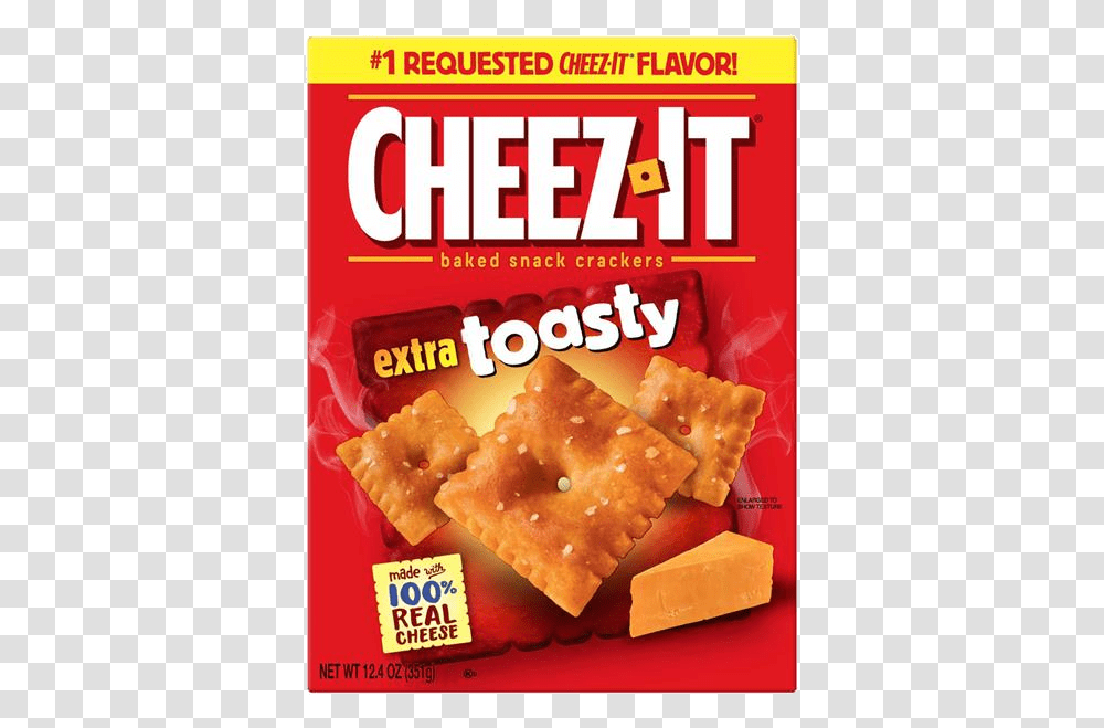Cheez It Cheez It Extra Toasty Baked Snack Crackers Cheez It Extra Toasty Rating, Bread, Food, Hot Dog Transparent Png