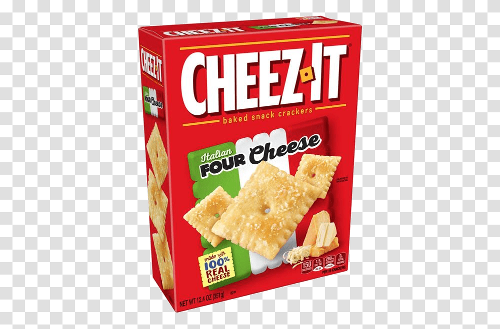 Cheez It Cheez It Italian Four Cheese Baked Snack Crackers Cheez It White Cheddar Crackers, Bread, Food, Sweets, Confectionery Transparent Png