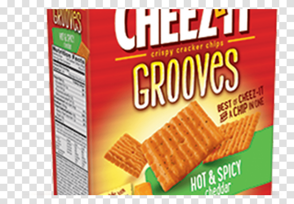 Cheez It Grooves Hot Amp Spicy Cheddar Cheez It Grooves Taco, Bread, Food, Cracker, Snack Transparent Png