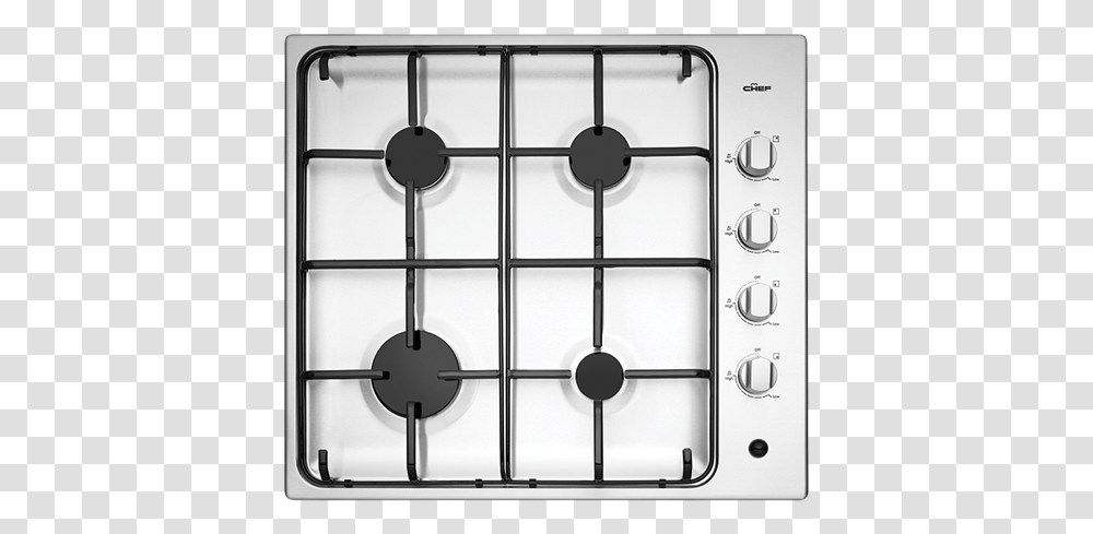 Chef 4 Burner Gas Cooktop, Indoors, Oven, Appliance, Stove Transparent Png