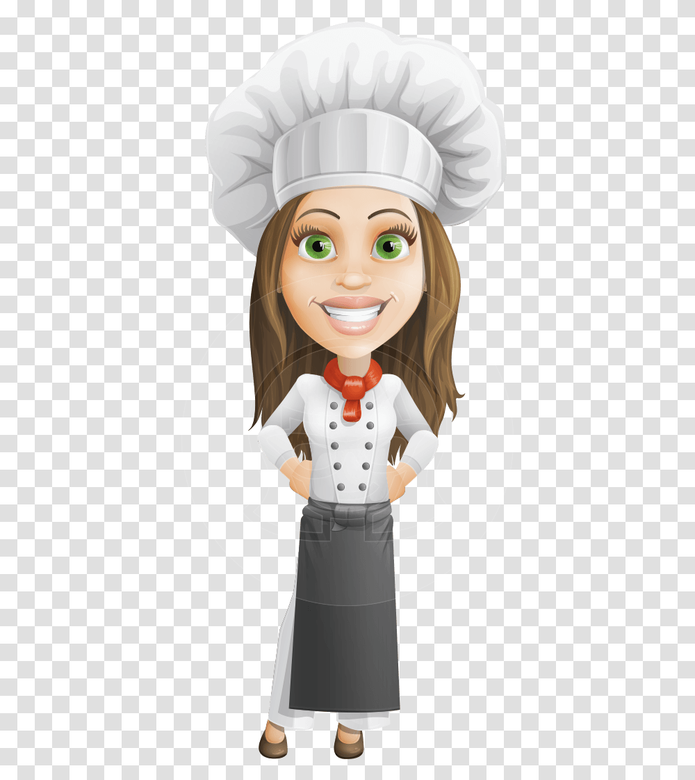 Chef Cartoon Female Cooking Female Chef Cartoon, Person, Human, Doll, Toy Transparent Png