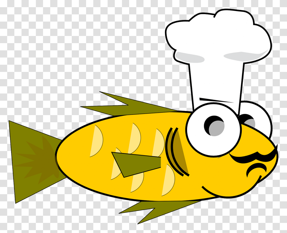 Chef Cook Cooking Fish Goldfish Funny Birthday Fish, Animal, Lawn Mower, Invertebrate Transparent Png