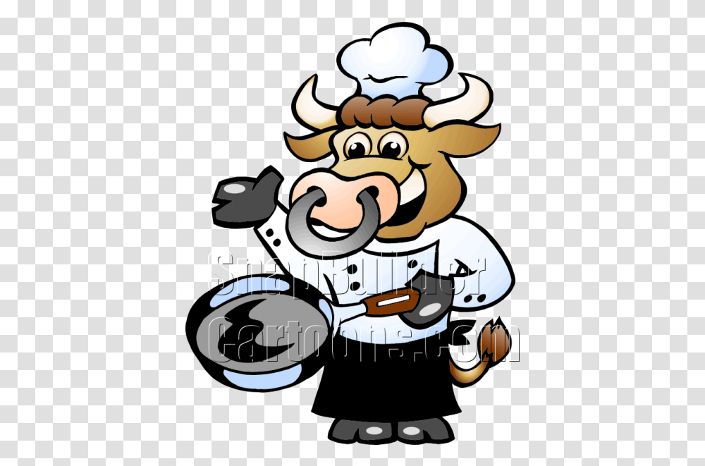 Chef Cow Bull Chef, Meal, Food, Animal, Mammal Transparent Png